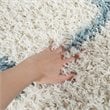 Safavieh Dallas Shag 4' X 6' Power Loomed Rug in Ivory and Seafoam