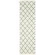 Safavieh Dallas Shag 4' X 6' Power Loomed Rug in Ivory and Seafoam