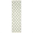 Safavieh Dallas Shag 6' X 9' Power Loomed Rug in Ivory and Seafoam