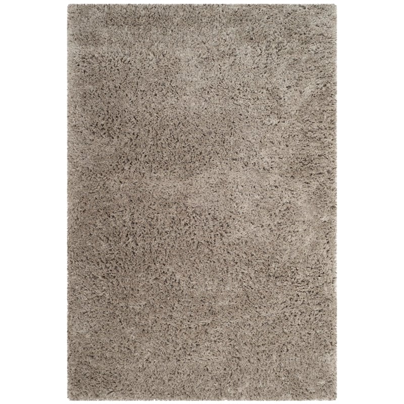 Safavieh Florence Shag 4' X 6' Handmade Polyester Rug in Silver