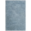 Safavieh Florence Shag 4' X 6' Handmade Polyester Rug in Light Blue