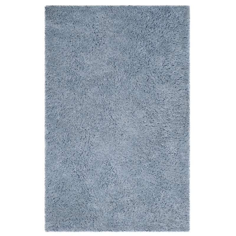 Safavieh Florence Shag 5' X 8' Handmade Polyester Rug in Light Blue