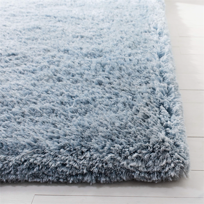 Safavieh Florence Shag 5' X 8' Handmade Polyester Rug in Light Blue