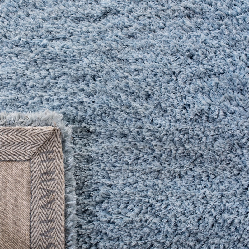 Safavieh Florence Shag 5' X 8' Handmade Polyester Rug in Light Blue