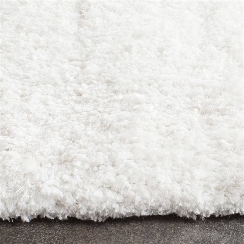 Safavieh Florence Shag 3' X 5' Handmade Polyester Rug in White