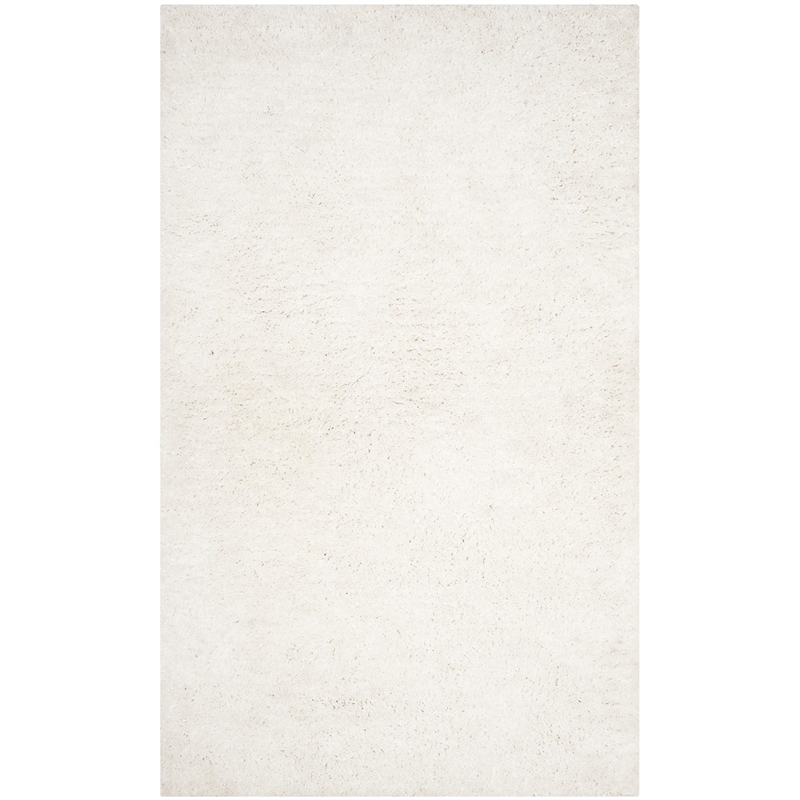 Safavieh Florence Shag 4' X 6' Handmade Polyester Rug in White