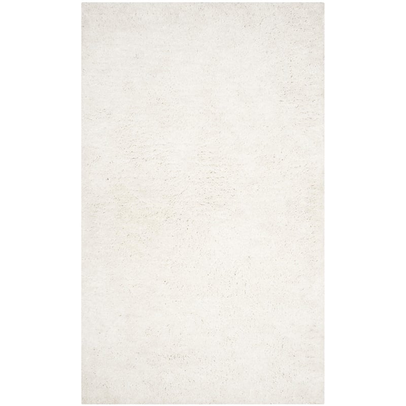 Safavieh Florence Shag 5' X 8' Handmade Polyester Rug in White