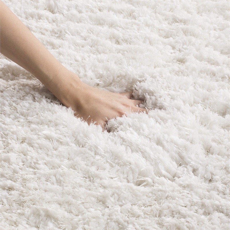Safavieh Florence Shag 8' X 10' Handmade Polyester Rug in White