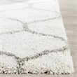 Safavieh Hudson Shag 11' X 15' Power Loomed Rug in Ivory and Gray