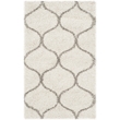 Safavieh Hudson Shag 3' X 5' Power Loomed Rug in Ivory and Gray