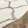 Safavieh Hudson Shag 7' Round Power Loomed Rug in Ivory and Gray