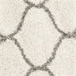 Safavieh Hudson Shag 7' Round Power Loomed Rug in Ivory and Gray