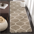 Safavieh Hudson Shag 5' X 7' Power Loomed Rug in Gray and Ivory