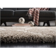 Safavieh Hudson Shag 5' X 7' Power Loomed Rug in Gray and Ivory