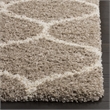 Safavieh Hudson Shag 5' X 7' Power Loomed Rug in Gray and Ivory