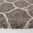 Safavieh Hudson Shag 5' Round Power Loomed Rug in Gray and Ivory