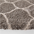 Safavieh Hudson Shag 5' Round Power Loomed Rug in Gray and Ivory