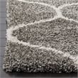 Safavieh Hudson Shag 6' X 9' Power Loomed Rug in Gray and Ivory