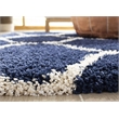 Safavieh Hudson Shag 6' X 9' Power Loomed Rug in Navy and Ivory
