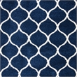 Safavieh Hudson Shag 6' X 9' Power Loomed Rug in Navy and Ivory