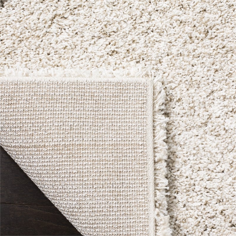 Safavieh Hudson Shag 10' X 14' Power Loomed Rug in Ivory and Gray