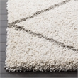 Safavieh Hudson Shag 11' X 15' Power Loomed Rug in Ivory and Gray