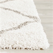 Safavieh Hudson Shag 3' X 5' Power Loomed Rug in Ivory and Gray
