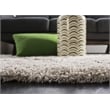 Safavieh Hudson Shag 6' X 9' Power Loomed Rug in Ivory and Gray