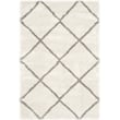 Safavieh Hudson Shag 6' X 9' Power Loomed Rug in Ivory and Gray