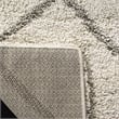 Safavieh Hudson Shag 6' X 9' Power Loomed Rug in Ivory and Gray