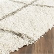 Safavieh Hudson Shag 7' Round Power Loomed Rug in Ivory and Gray