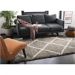 Safavieh Hudson Shag 10' X 14' Power Loomed Rug in Gray and Ivory