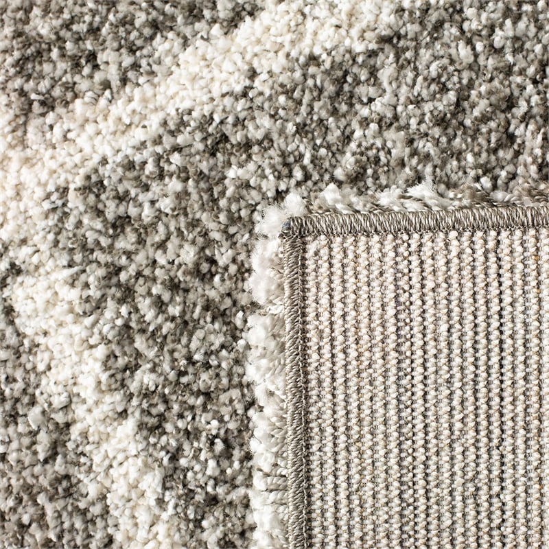 Safavieh Hudson Shag 11' X 15' Power Loomed Rug in Gray and Ivory