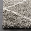 Safavieh Hudson Shag 6' X 9' Power Loomed Rug in Gray and Ivory