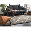 Safavieh Hudson Shag 6' X 9' Power Loomed Rug in Gray and Ivory