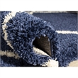 Safavieh Hudson Shag 3' X 5' Power Loomed Rug in Navy and Ivory