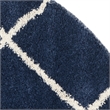 Safavieh Hudson Shag 7' Round Power Loomed Rug in Navy and Ivory