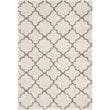 Safavieh Hudson Shag 7' Round Power Loomed Rug in Ivory and Gray