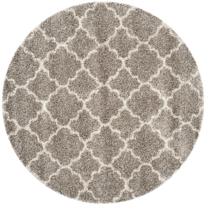Safavieh Hudson Shag 3' X 5' Power Loomed Rug in Gray and Ivory