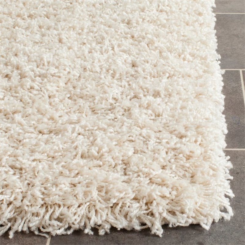 Safavieh Laguna Shag 3' X 5' Power Loomed Polypropylene Rug in Beige