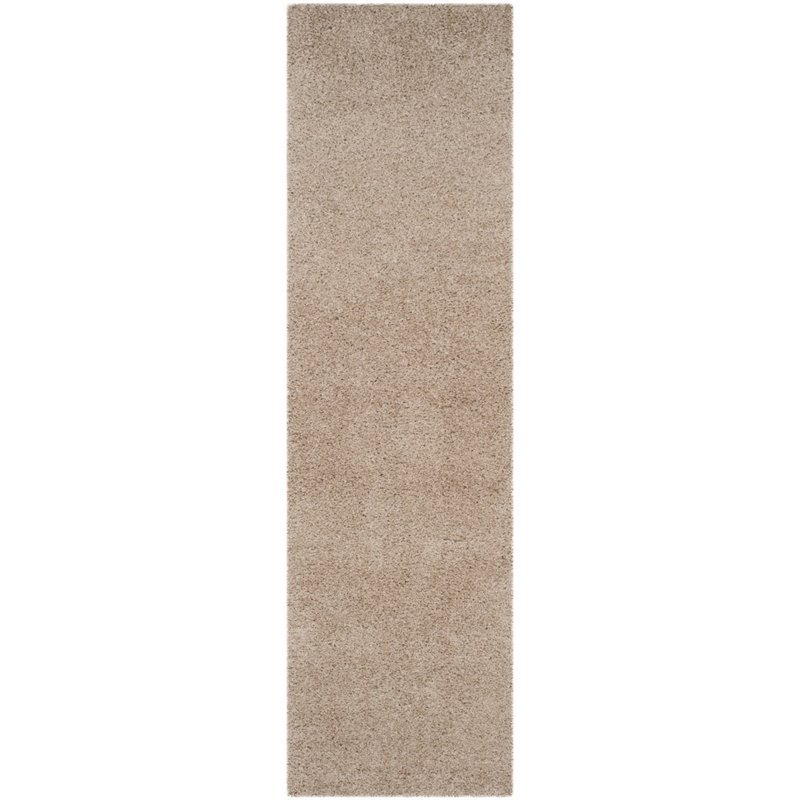 Safavieh Laguna Shag 4' X 6' Power Loomed Polypropylene Rug in Sand