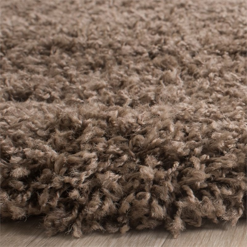 Safavieh Laguna Shag 3' X 5' Power Loomed Polypropylene Rug in Taupe