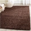 Safavieh Laguna Shag 3' X 5' Power Loomed Polypropylene Rug in Brown
