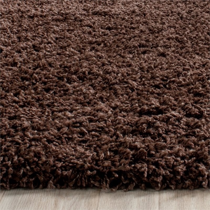 Safavieh Laguna Shag 8' X 10' Power Loomed Polypropylene Rug in Brown