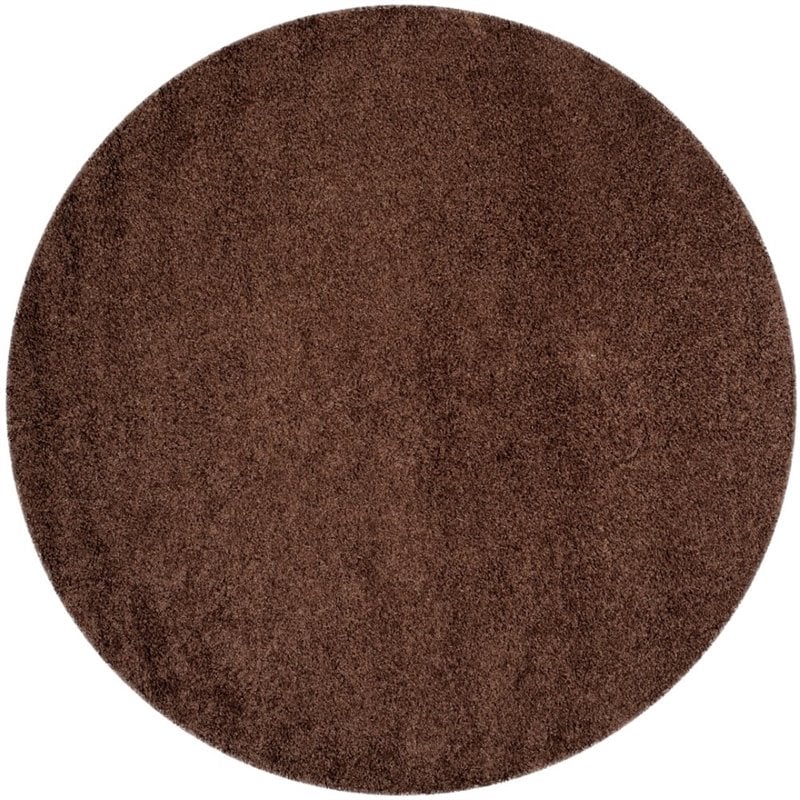 Safavieh Laguna Shag 8' X 10' Power Loomed Polypropylene Rug in Brown