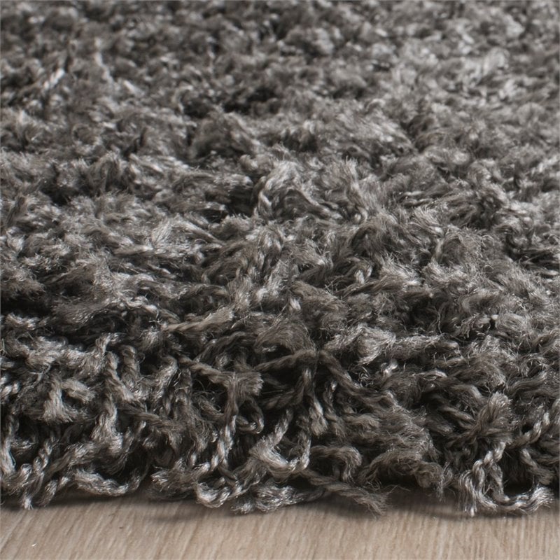 Safavieh Laguna Shag 3' X 5' Power Loomed Rug in Dark Gray