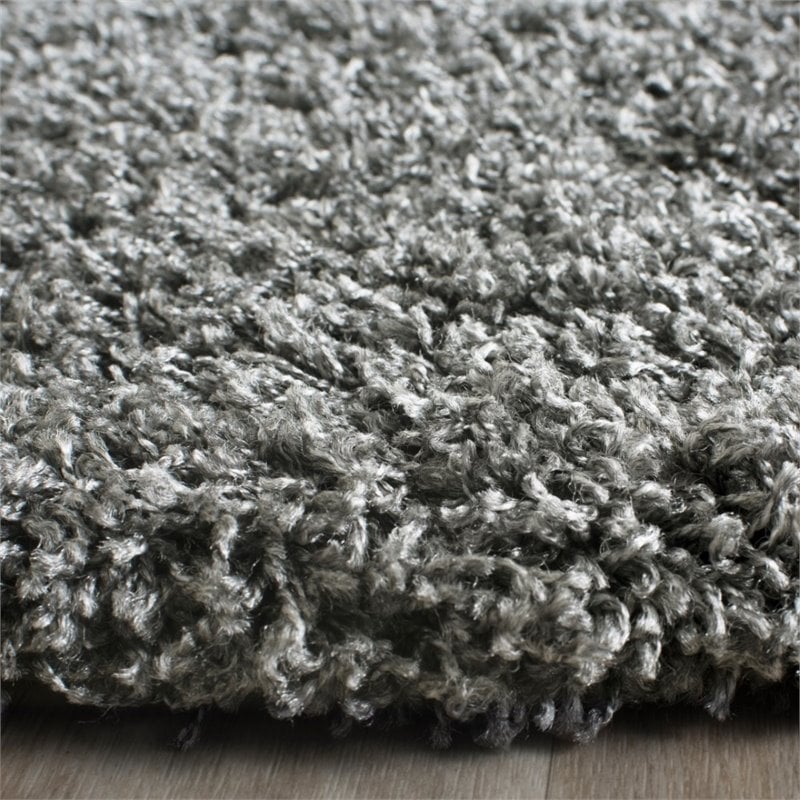 Safavieh Laguna Shag 3' X 5' Power Loomed Rug in Dark Gray