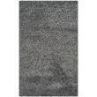 Safavieh Laguna Shag 4' X 6' Power Loomed Rug in Dark Gray