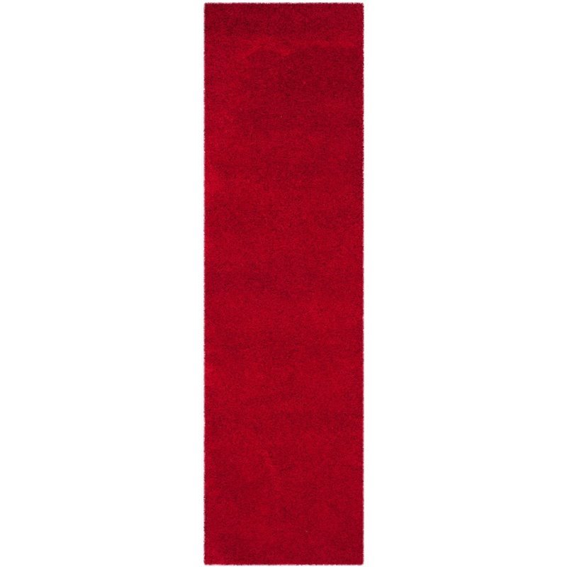 Safavieh Laguna Shag 4' X 6' Power Loomed Polypropylene Rug in Red