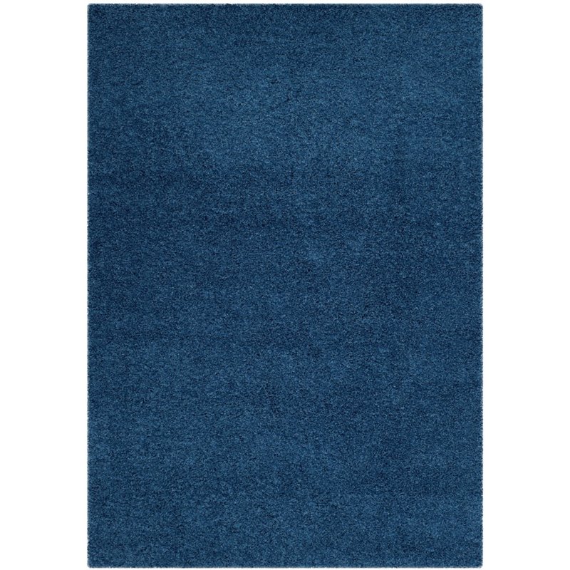 Safavieh Laguna Shag 3' X 5' Power Loomed Polypropylene Rug in Blue